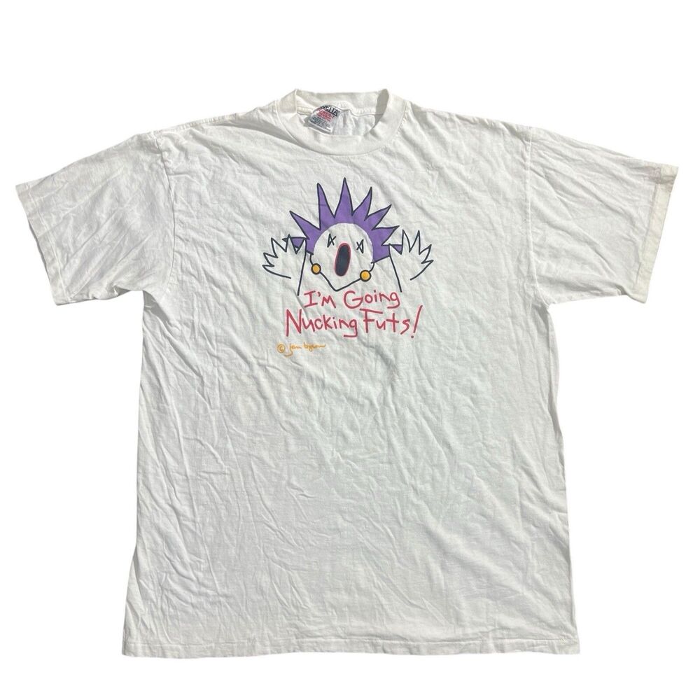 Vintage Single Stitch Graphic T Shirt “Im Going Nucking Futs" Men’s Size XL USA